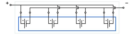 Monopolar battery electric scheme